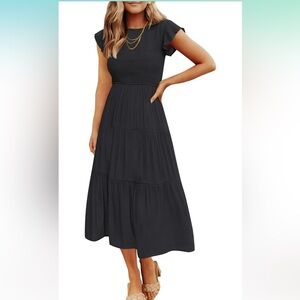 Black casual and flowy summer dress